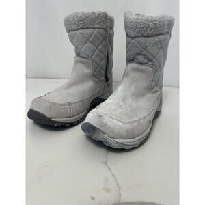 L.L. Bean Women's Permaloft Winter Boots Ankle Suede Insulated Lined 6.5-7 M